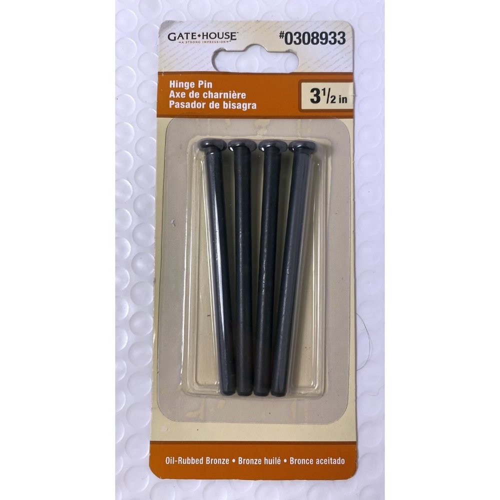 BNIP Gate House 4 Piece 3 1/2 inch Oil Rubbed Bronze Door Hinge Pins #0308933